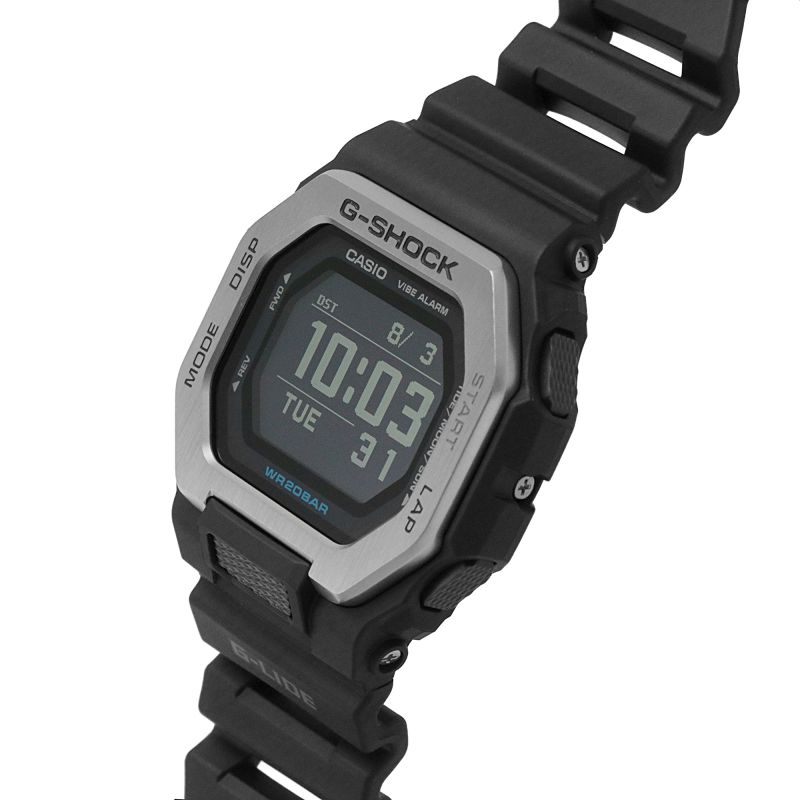 Casio Gshock GBX-100-1ER G-Lide Surf Digital Dial Black Resin Strap Men's Watch