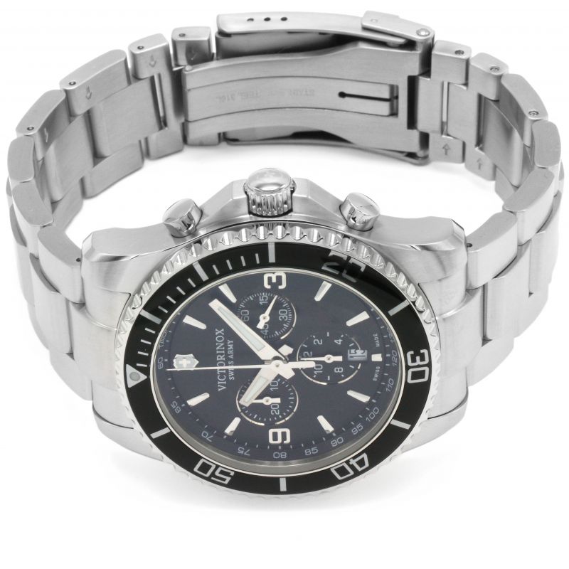 Victorinox Swiss Army 241695 Maverick Chronograph Stainless Steel Men's Watch - mzwatcheslk srilanka