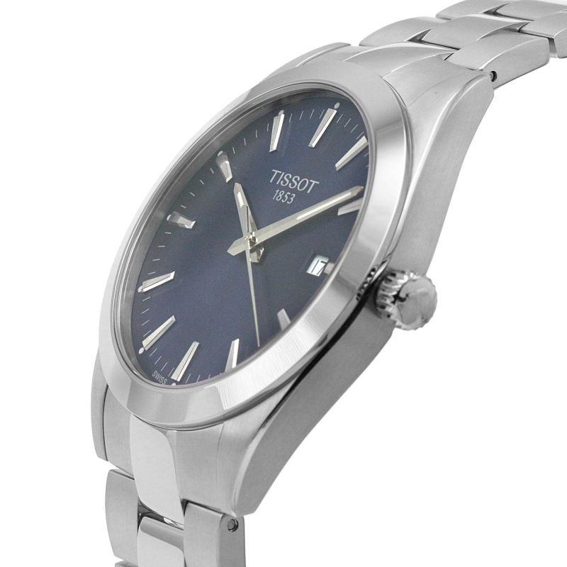 Tissot T1274101104100 Gentleman Stainless Steel Bracelet Blue Dial Men's Watch - mzwatcheslk srilanka