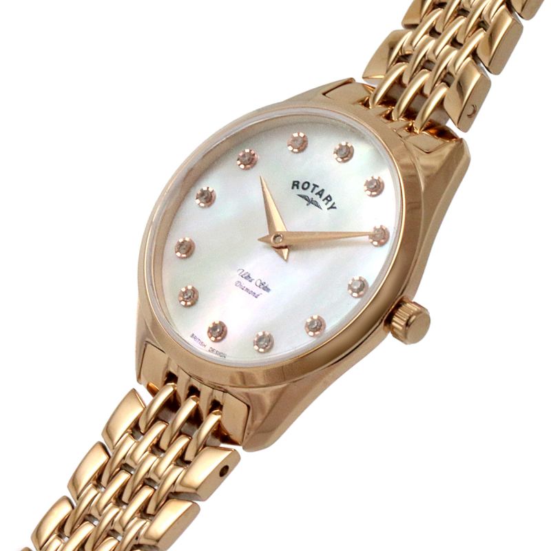 Rotary LB08014/41/D Ultra Slim Women's Rose Gold Bracelet Women's Watch