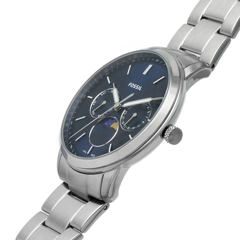 Fossil FS5907 Neutra Minimalist Moon Phase Blue Dial Quartz Men's Watch