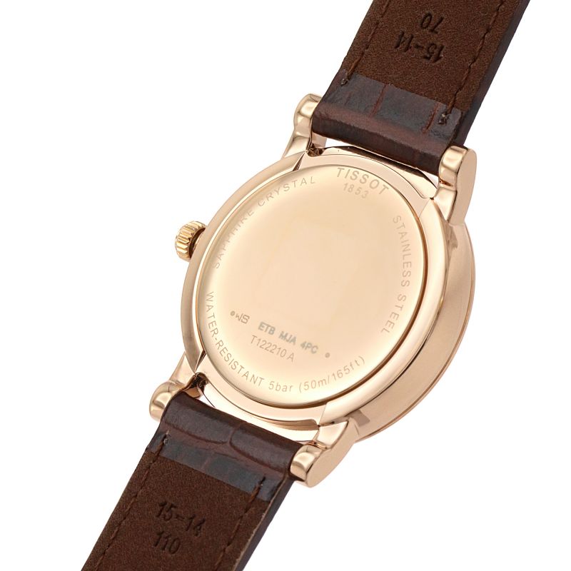 Tissot T1222103603300 Carson Premium Lady Brown Leather Strap Women's Watch