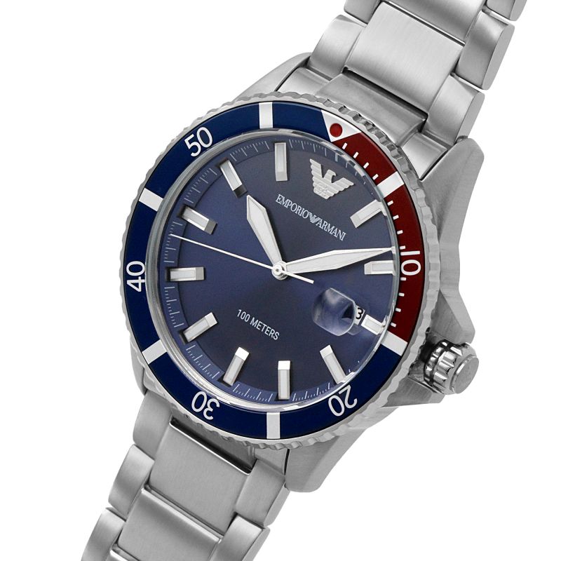 Emporio Armani AR11339 Blue Dial Stainless Steel Bracelet Men's Watch