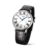 Tissot T1222101603300 Carson Classic Black Leather Strap Silver Dial Women's Watch