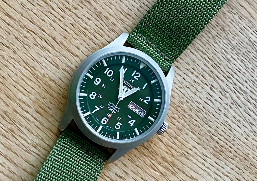 Seiko 5 Sports Military SNZG09J1 Nylon Strap Japan Made Automatic Men's Watch