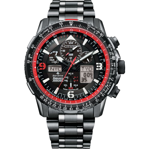 Citizen JY8087-51E  Red Arrows Skyhawk A-T Limited Edition Eco Drive Promaster Radio Controlled Plated Stainless Steel Men’s Watch