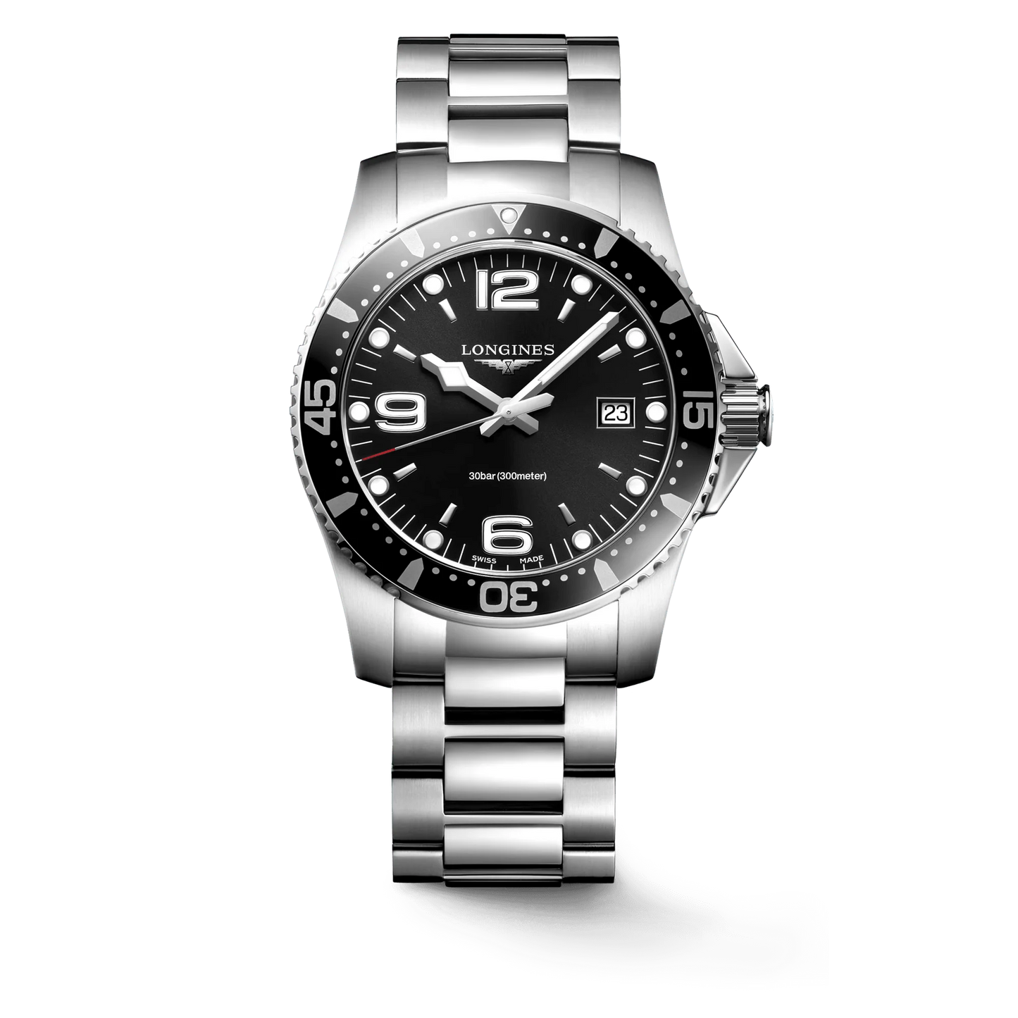 LONGINES L37404566 HydroConquest 41mm Quartz Black Dial Men s