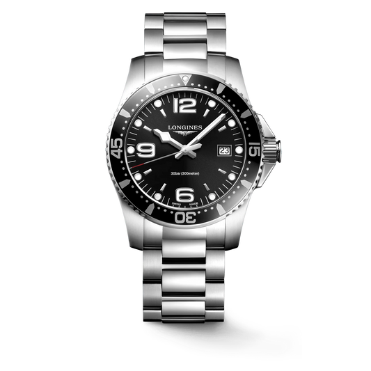 LONGINES L37404566 HydroConquest 41mm Quartz Black Dial Men's Watch - mzwatcheslk srilanka