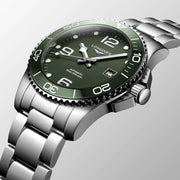 LONGINES L37814066  Hydroconquest 41mm Automatic Green Dial Stainless Steel Men's Watch - mzwatcheslk srilanka