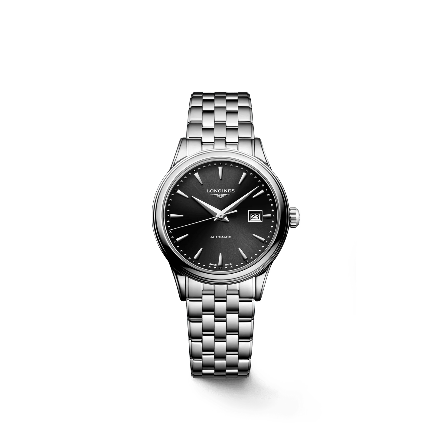 LONGINES L43744596 Flagship 30mm Automatic Stainless Steel Black Dial Women's Watch - mzwatcheslk srilanka