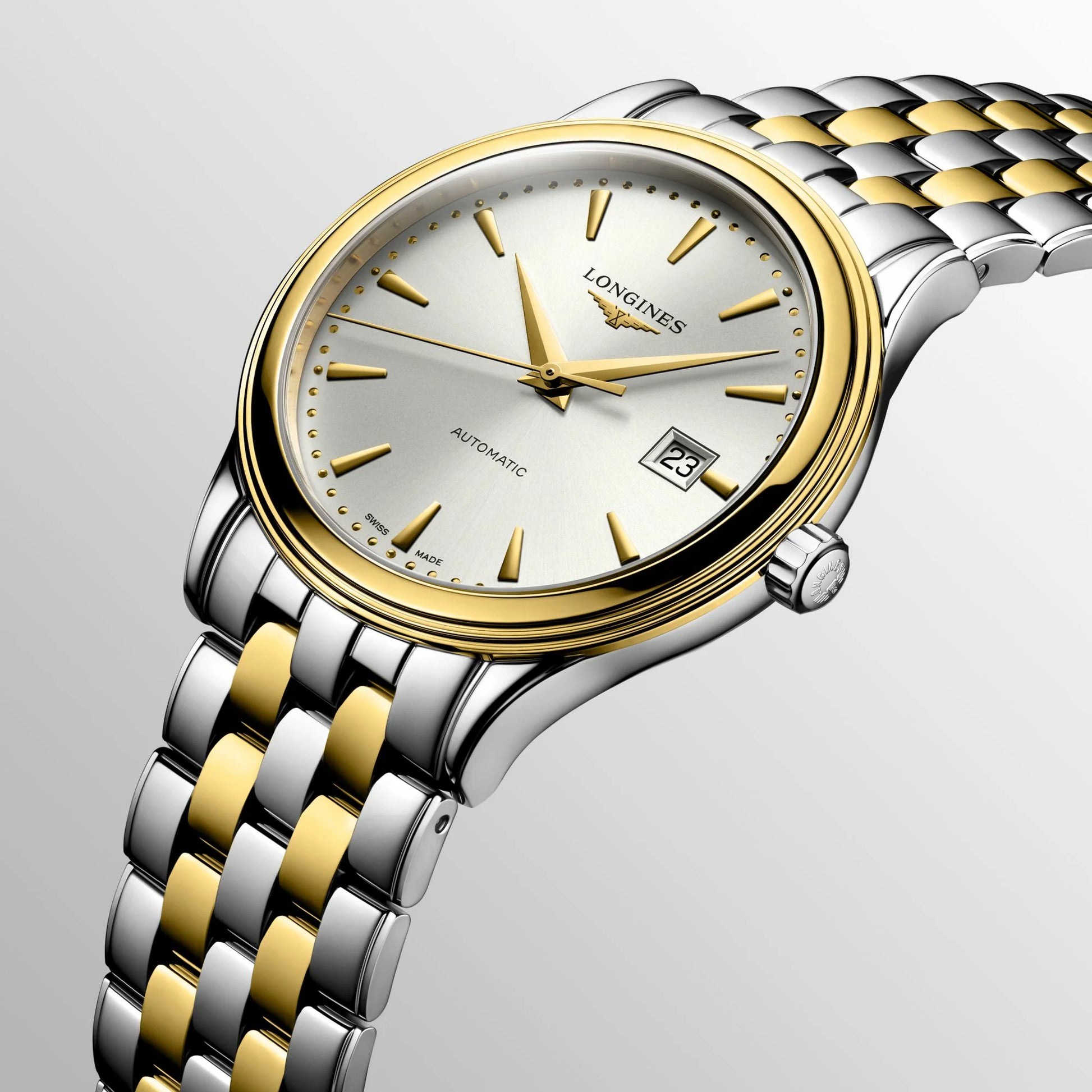 LONGINES L49843797 Flagship 40mm Automatic Two Tone Stainless Steel Men's Watch - mzwatcheslk srilanka