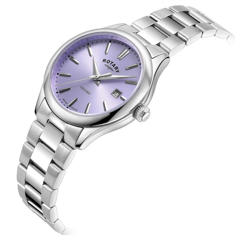 Rotary LB05092/75 Oxford Lilac Dial Stainless Steel Bracelet Women's Watch