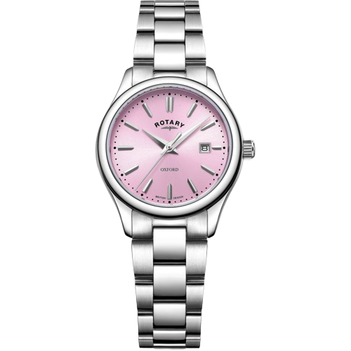 Rotary LB05092/76 Oxford Pink Dial Stainless Steel Bracelet Women's Watch