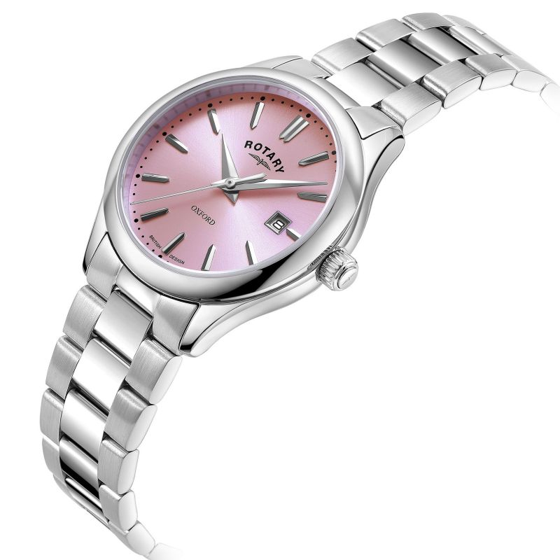 Rotary LB05092/76 Oxford Pink Dial Stainless Steel Bracelet Women's Watch