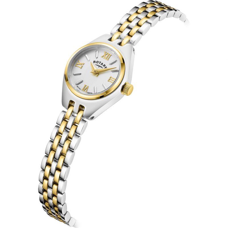 Rotary LB05126/70 Balmoral  White Dial Two Tone Stainless Steel Bracelet Women's Watch