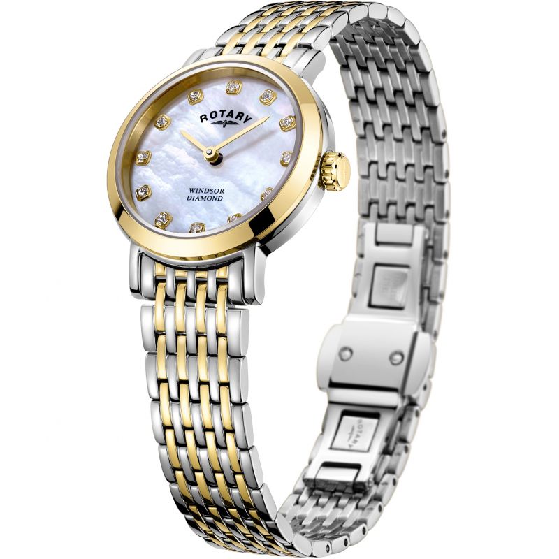 Rotary LB05301/41/D Windsor Diamond Two Tone Bracelet Women's Watch