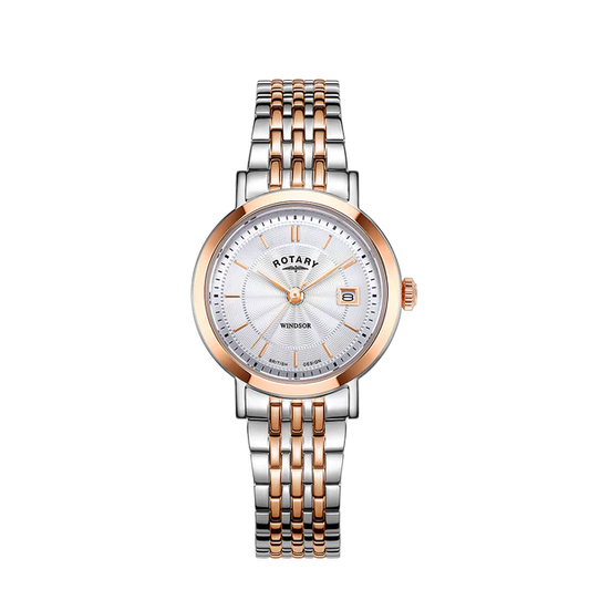 Rotary LB05422/70 Windsor White Dial Two Tone Stainless Steel Bracelet Women's Watch