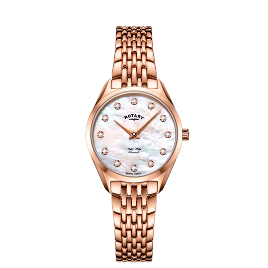 Rotary LB08014/41/D Ultra Slim Women's Rose Gold Bracelet Women's Watch