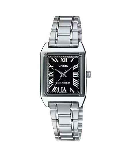 Casio LTP-V007D-1B Cartier Tank Style Analog Quatrtz Stainless Steel Women’s Watch