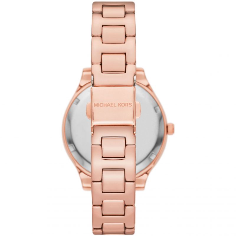 Michael Kors MK1068SET Liliane Rose Gold Tone Watch And Crystal Heart Bracelet Set Women's Watch