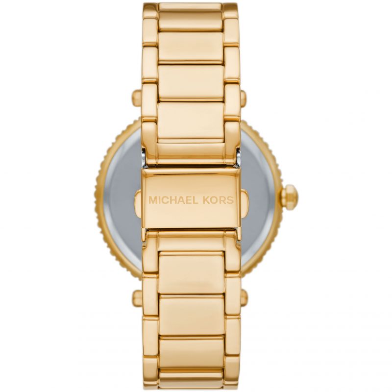 Michael Kors MK4693 Parker White Mother of Pearl Dial Gold Stainless Steel Bracelet Women's Watch