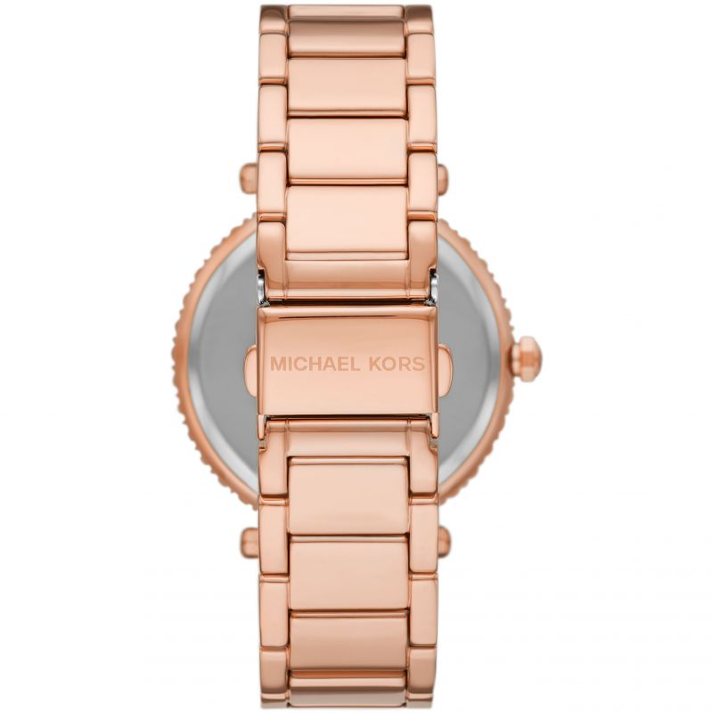 Michael Kors MK4695 Parker White Mother of Pearl Dial Rose Gold Stainless Steel Bracelet Women's Watch