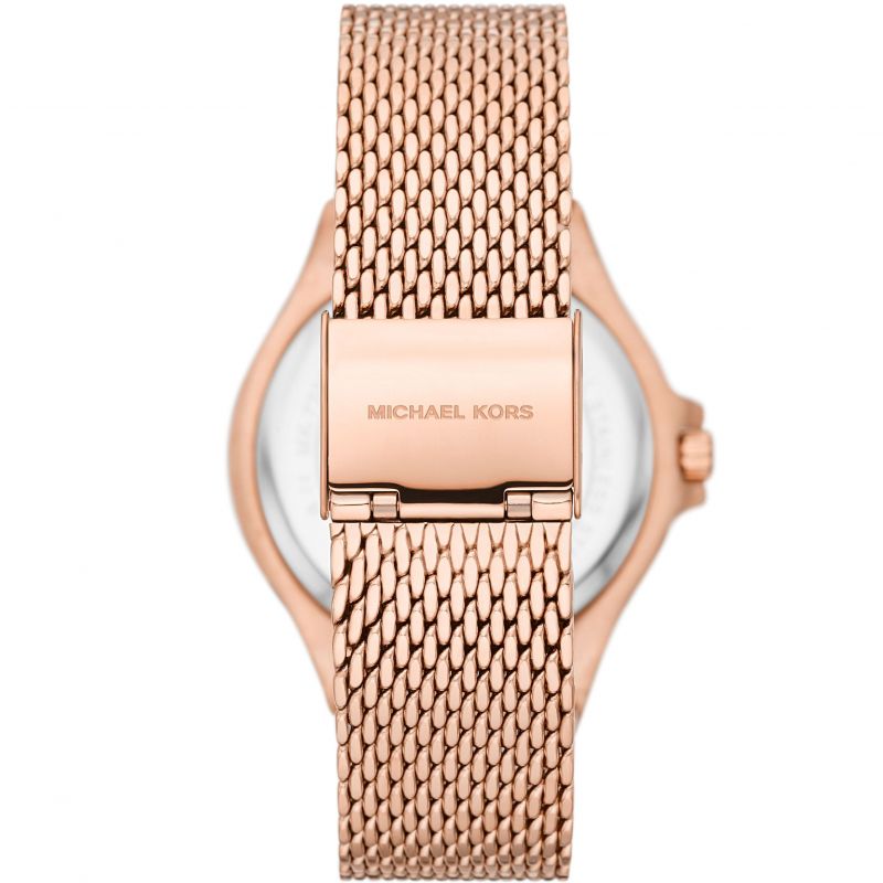 Michael Kors MK7336 Lennox Rose Gold Dial Rose Gold Steel Mesh Bracelet Women's Watch