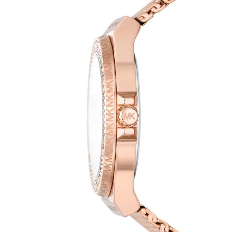 Michael kors mesh 2024 watch rose gold