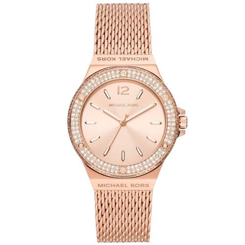 Michael Kors MK7336 Lennox Rose Gold Dial Rose Gold Steel Mesh Bracelet Women's Watch