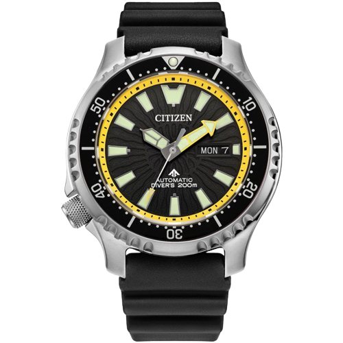 Citizen NY0130-08E Promaster Diver Automatic Black Dial Black PU Strap Men's Watch