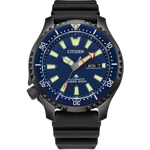 Citizen NY0158-09L Promaster Diver Automatic Blue Dial Black Polyurethane Strap Men's Watch