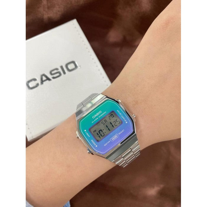 Casio A168WER-2A Vintage Digital Stainless Steel Quartz Men's & Women's Watch - mzwatcheslk srilanka