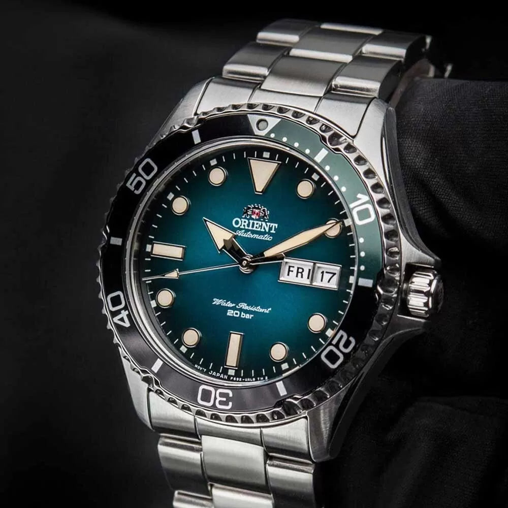 Orient RA-AA0811E19B Kamasu Mako Green Dial Automatic Diver's 200M Men's Watch - mzwatcheslk srilanka