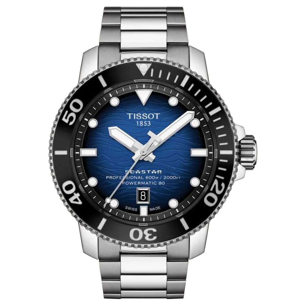 Tissot T1206071104101 Seastar 2000 Pro Powermatic 80 Blue Dial Steel Men's Watch