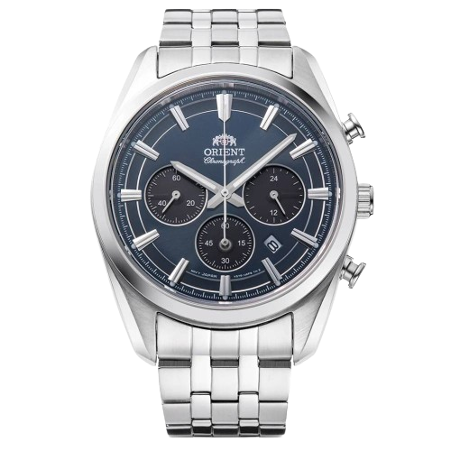 Orient RA-TX0303L Solar Chronograph Blue Dial Stainless Steel Men's Watch