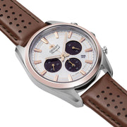 Orient RA-TX0306S Solar Chronograph Panda Dial Leather Strap Men's Watch