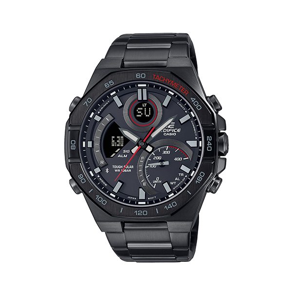 Casio  ECB-950DC-1AEF Edifice Black Dial Black Stainless Steel Bracelet Men's Watch - mzwatcheslk srilanka