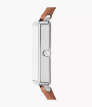 Skagen SKW6931  Hagen 36mm Green Rectangular Dial Brown Leather Strap  Men's Watch