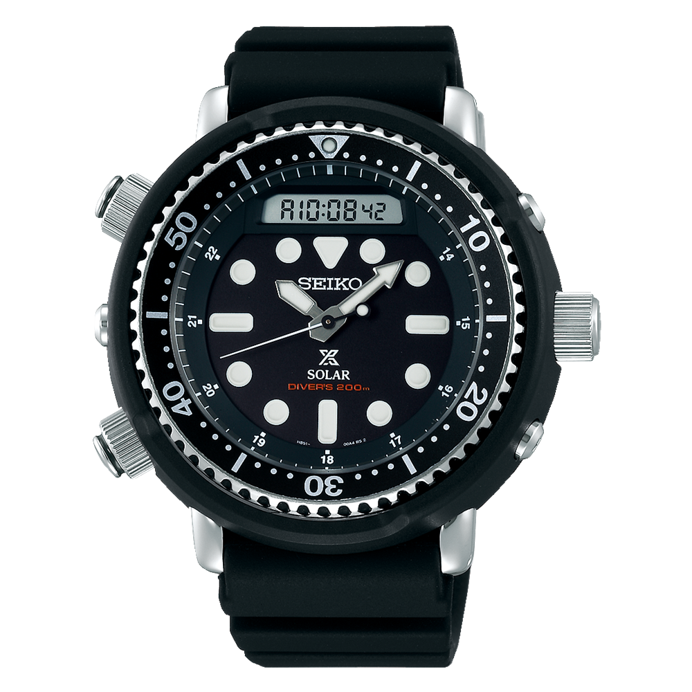 Seiko SNJ025P1 Prospex Arnie Re-Issue Solar Divers 200m Black Men's Watch - mzwatcheslk srilanka