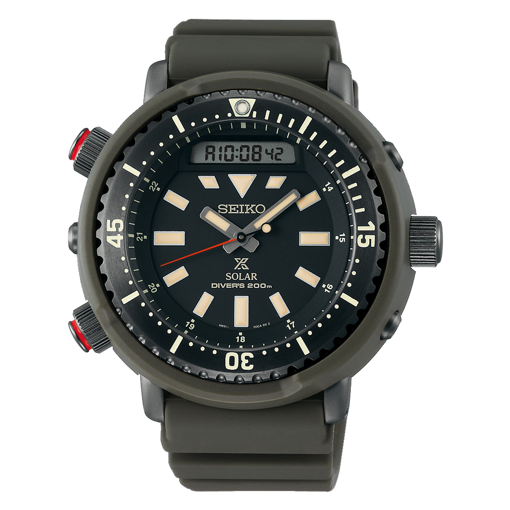 Seiko SNJ031P1 Prospex Arnie Re-Issue Safari Solar Diver's Men's Watch