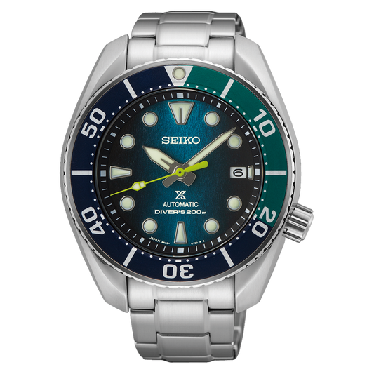 Seiko SPB431J1 Prospex Silfra Sumo Diver Limited Edition 45mm Blue Dial Stainless Steel Bracelet Men's Watch