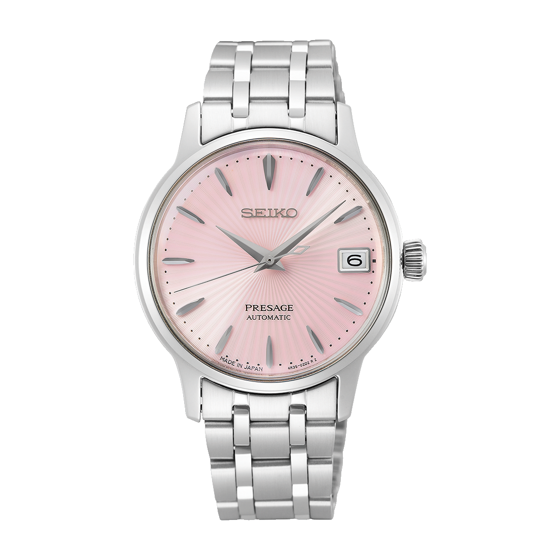 Seiko SRP839J1 Presage Automatic Stainless Steel Bracelet Pink Dial Women's Watch