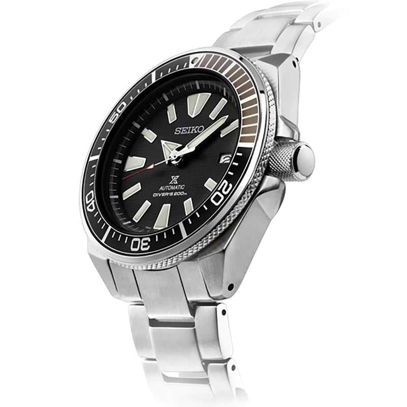 Seiko SRPF03K1 Prospex Samurai Patterned Dial Screw Down Crown Stainless Men's Watch - mzwatcheslk srilanka