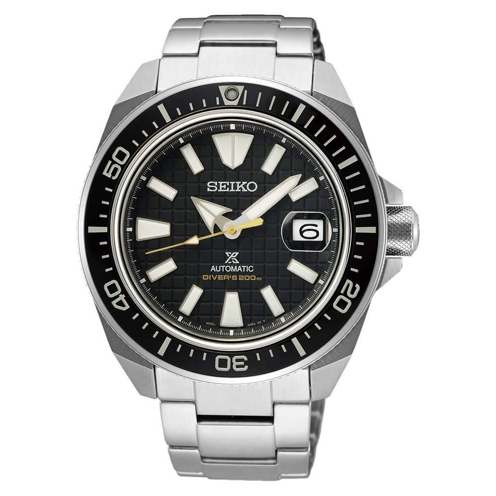 Seiko SRPE35K1 Prospex King Samurai Stainless Steel Bracelet Black Dial Men's Watch