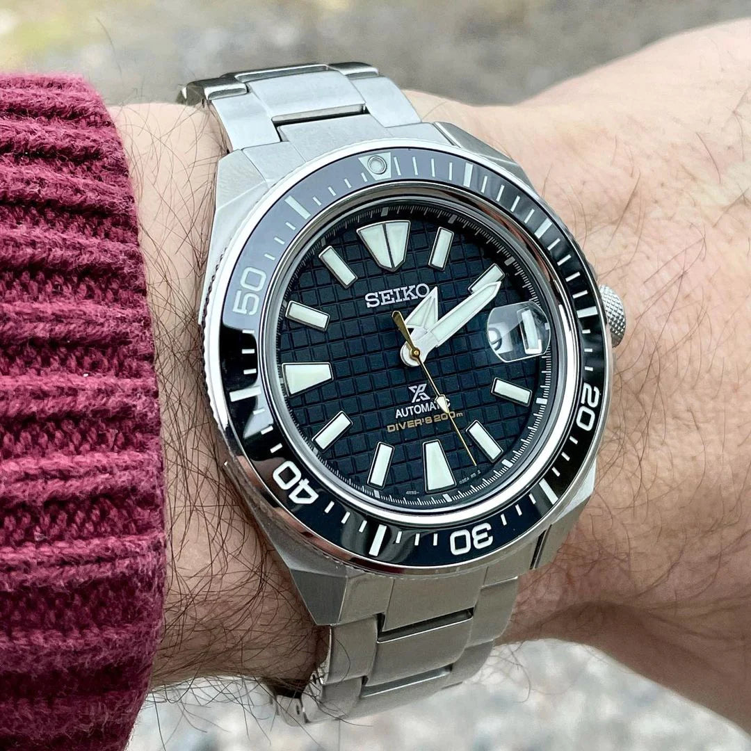 Seiko SRPE35K1 Prospex King Samurai Stainless Steel Bracelet Black Dia seiko-srpe35k1-prospex-king-samurai-stainless-steel-bracelet-black-dia