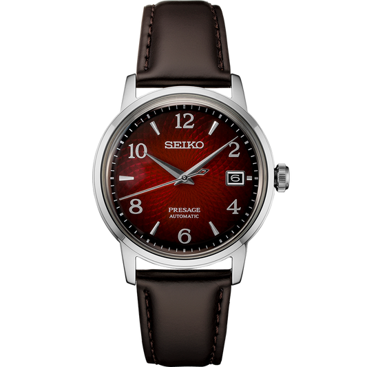 Seiko SRPE41J1 Presage Negroni Automatic Red Dial Cocktail Men's Watch