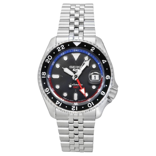 Seiko 5 Sports SSK019J1 Sports SKX Style GMT Stainless Steel Grey Dial 24 Jewels Automatic 100M Men's Watch