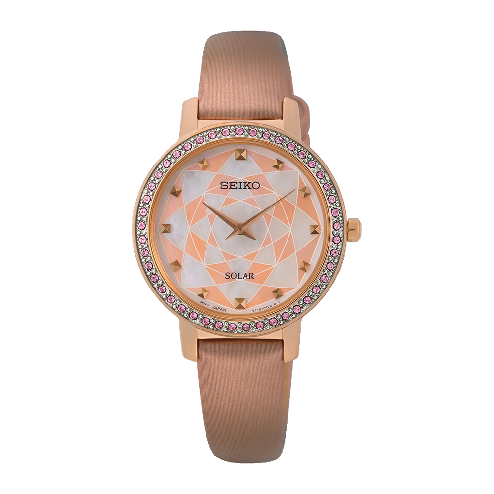 Seiko SUP456P1 Discover More Leather Strap Solar Women's Watch - mzwatcheslk srilanka