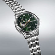 Seiko SSA463J1  Presage Open Heart Style Japanese Zen Gardens In Fern Green Dial Automatic  Men's Watch