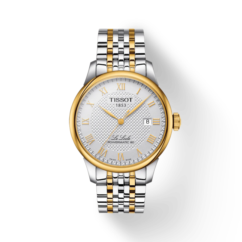 Tissot T0064072203301 Le Locle Powermatic 80 Two Tone Stainless Steel Bracelet Men's Watch
